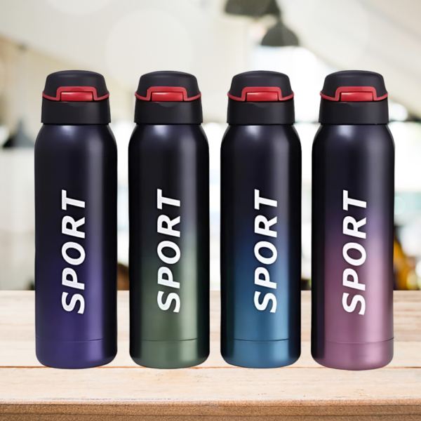 500ml Stainless Steel Double Wall Vacuum Flask with Straw – Sports Water Bottle - Image 3