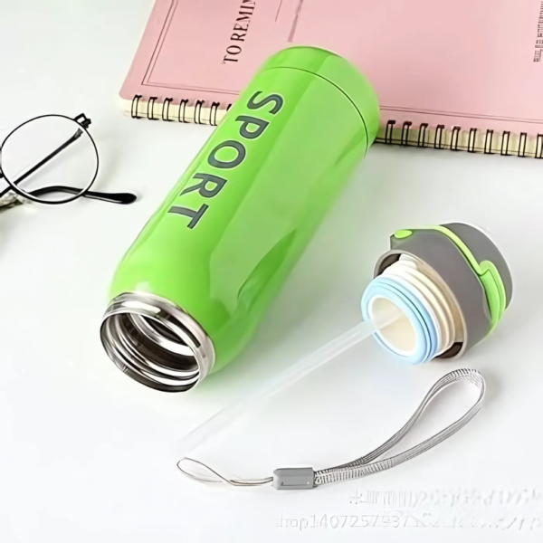 500ml Stainless Steel Double Wall Vacuum Flask with Straw – Sports Water Bottle - Image 7